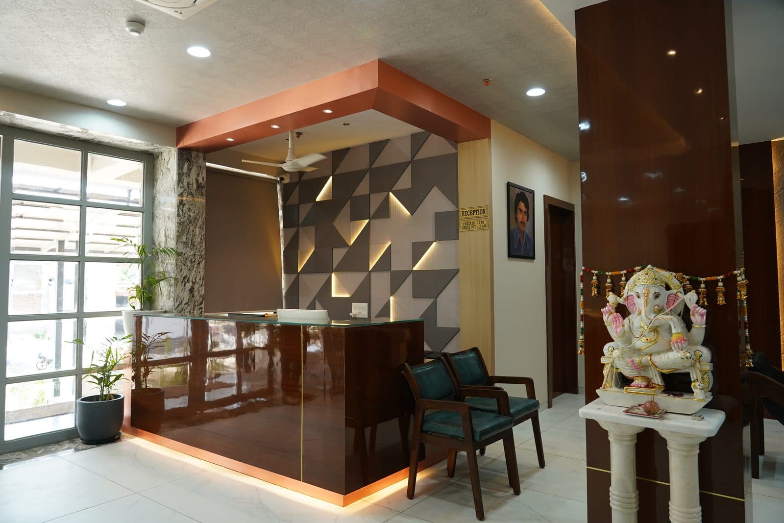 Hotel reception desk